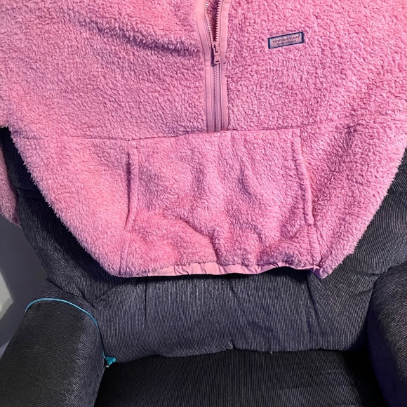 Vineyard Vines pink fleece quarter zip XL - Picture 3 of 11